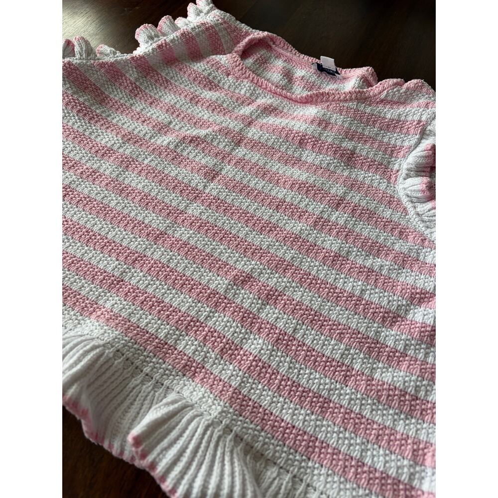 Crown & Ivy Pink and White Knitted Women's Top Size Large - Picture 5 of 6